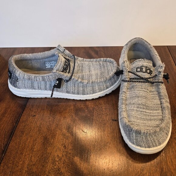 Hey Dude Wally Stretch Mix Gray/Black Men’s Size 8 Gray Slip On Comfort Shoes - Picture 6 of 12